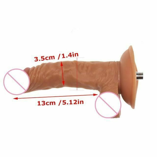 House Of Dasein Premium Sex Machine Attachments Vac U Lock Dildo Suction Cup Anal Plug - Curved 18.5X3.5Cm V1257-16143645147202