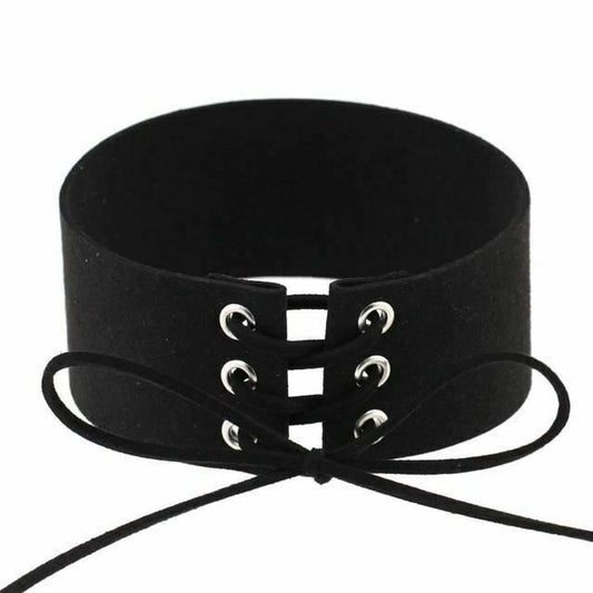 House Of Dasein Bdsm Lace Up Collar Sexy Submissive Choker Necklace Bondage Restraints - Black V1257-16199764934722