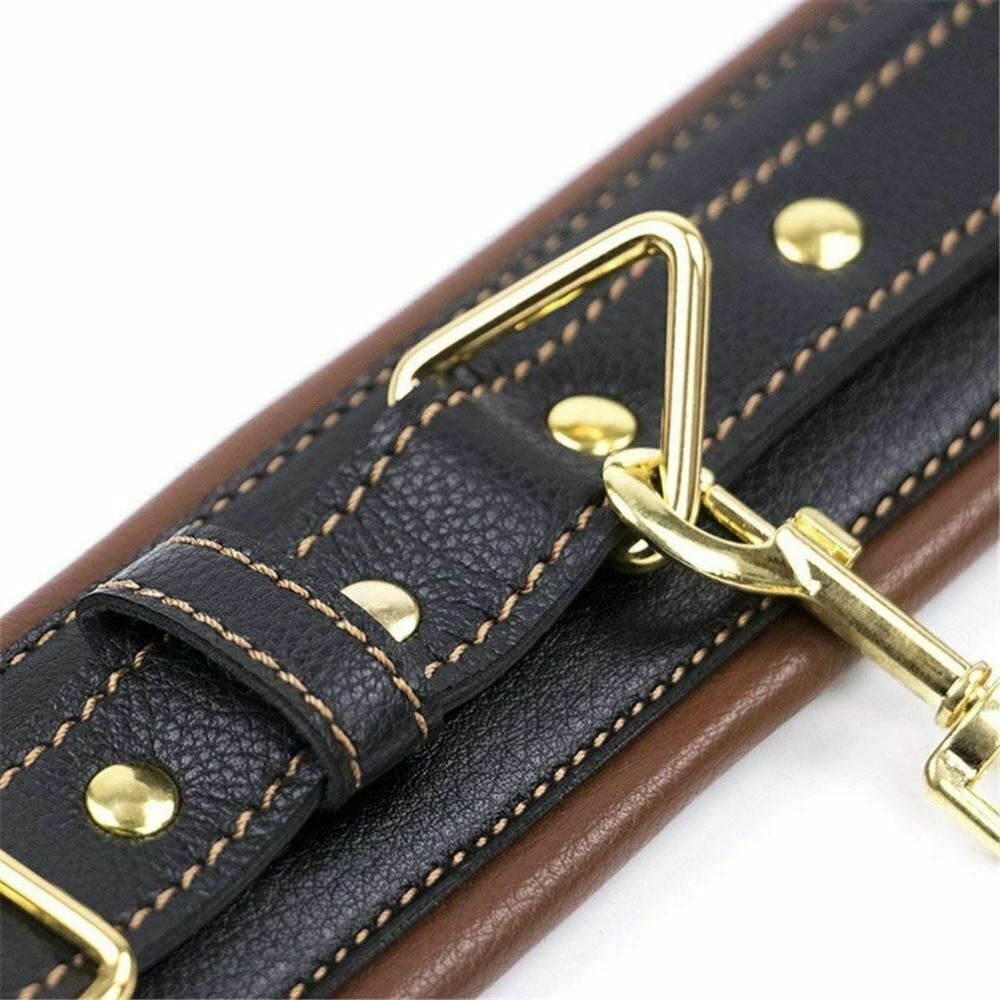 House Of Dasein Soft Padded Black Brown Wrist Ankle Cuffs Bdsm Bondage Restraints - Black V1257-16199904952386