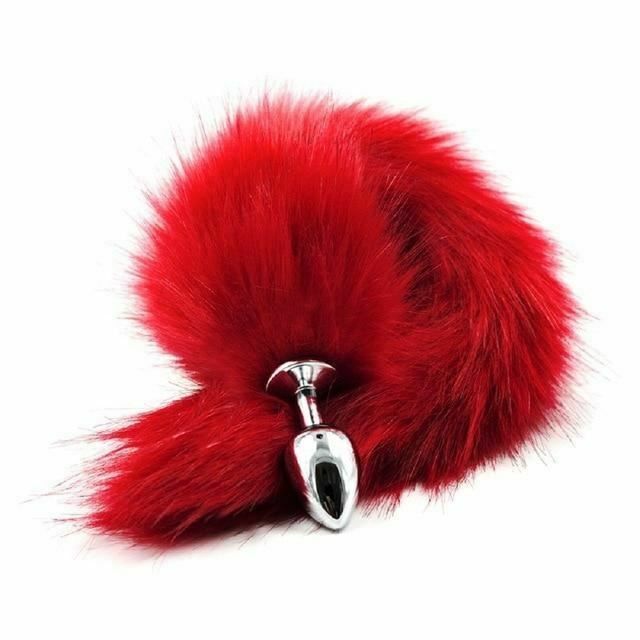 House Of Dasein Fluffy Fox Bunny Tail Anal Plug Pet Play Bdsm Cosplay - Red - Fox Tail V1257-16208515530818