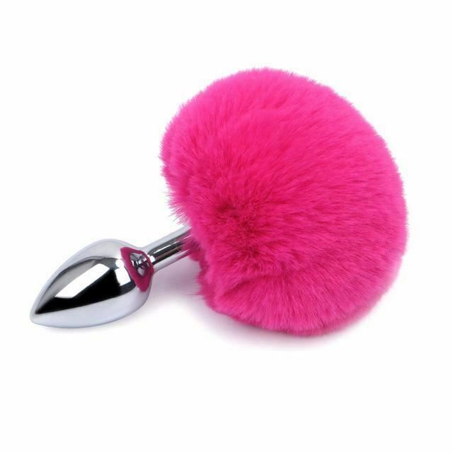 House Of Dasein Fluffy Fox Bunny Tail Anal Plug Pet Play Bdsm Cosplay - Rose Red - Bunny Tail V1257-16208515760194