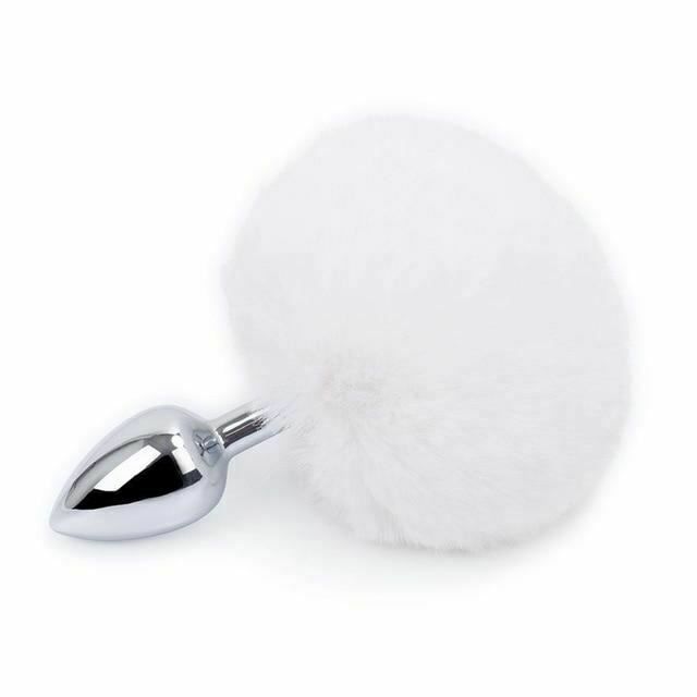 House Of Dasein Fluffy Fox Bunny Tail Anal Plug Pet Play Bdsm Cosplay - White - Bunny Tail V1257-16208515792962