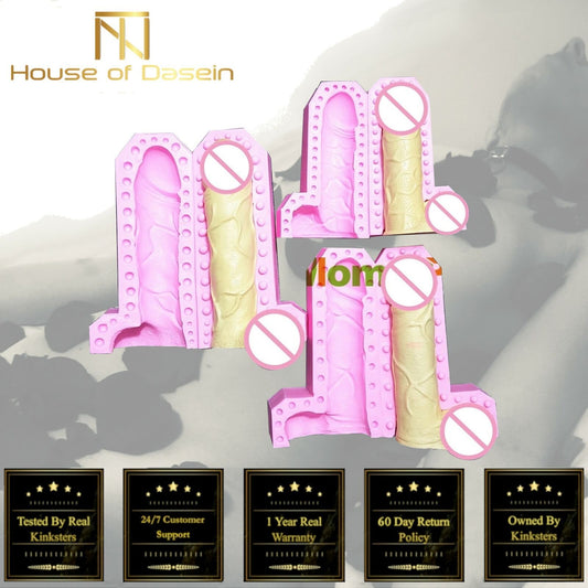 House Of Dasein Penis Shaped Silicone Cock Mould For Cake Decoration Ice Play Bdsm - Pink - Small V1257-16214451519554