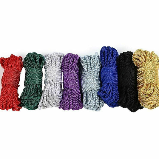 House Of Dasein Soft Cotton Rope 5M 10M Bdsm Bondage Restraints Kink Fetish - Black - 10M - Silk V1257-16221500866626
