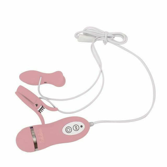 House Of Dasein Vibrating Nipple Clamps Silicone Vibrators Bdsm Breast Clips - Pink V1257-16221759144002