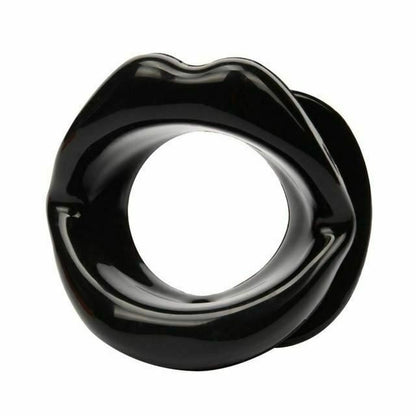 House Of Dasein Silicone Rubber Open Mouth Lips Gag Bdsm Bondage Kink - Black V1257-16225254375490
