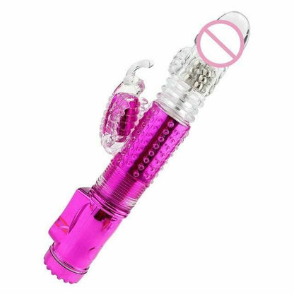House Of Dasein Telescopic Thrusting Rabbit Vibrator G-Spot Clitoral Stimulation - Purple V1257-16225277902914