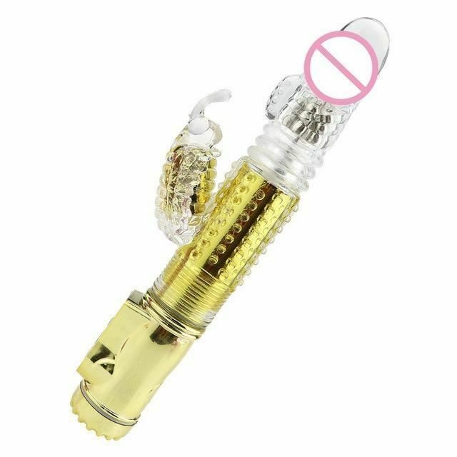 House Of Dasein Telescopic Thrusting Rabbit Vibrator G-Spot Clitoral Stimulation - Gold V1257-16225277968450
