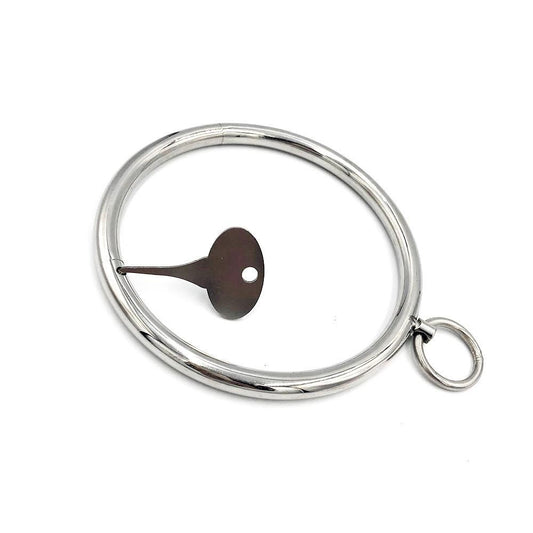 House Of Dasein Stainless Steel Bdsm Handcuffs Ankle Cuffs Collar Metal Bondage Restraints Kit - Male - Collar V1257-16225627865154