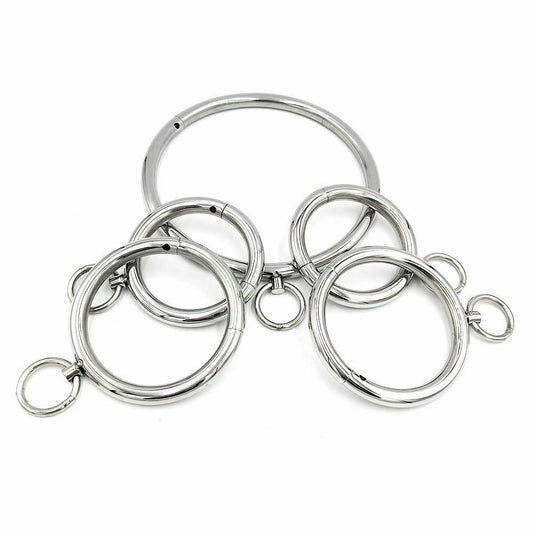 House Of Dasein Stainless Steel Bdsm Handcuffs Ankle Cuffs Collar Metal Bondage Restraints Kit - Male - Set V1257-16225628094530