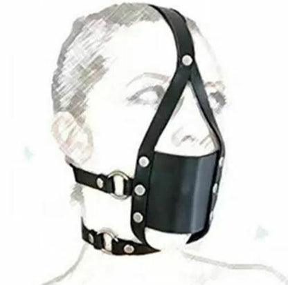 House Of Dasein Ball Gag Head Harness Mask Muzzle Blindfold Bondage Kink Bdsm Fetish Restraints - Style B V1257-16225650868290