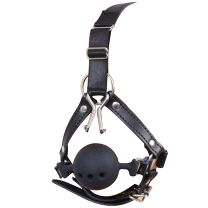 House Of Dasein Ball Gag Head Harness Mask Muzzle Blindfold Bondage Kink Bdsm Fetish Restraints - Style E V1257-16225650966594
