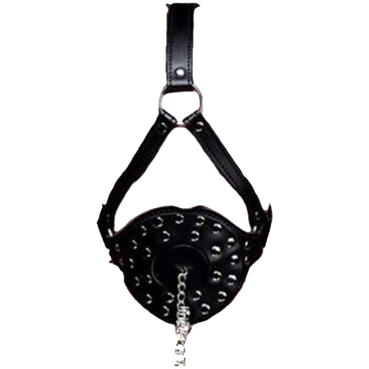 House Of Dasein Ball Gag Head Harness Mask Muzzle Blindfold Bondage Kink Bdsm Fetish Restraints - Style F V1257-16225650999362