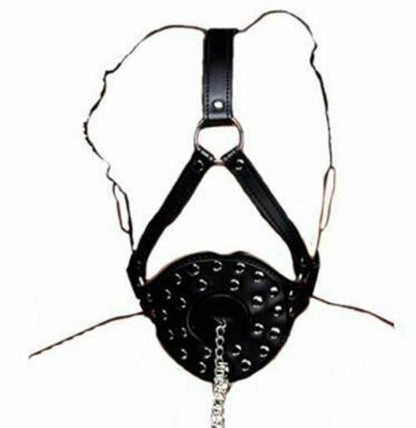 House Of Dasein Ball Gag Head Harness Mask Muzzle Blindfold Bondage Kink Bdsm Fetish Restraints - Style F V1257-16225650999362