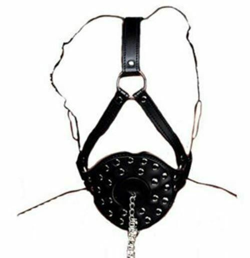 House Of Dasein Ball Gag Head Harness Mask Muzzle Blindfold Bondage Kink Bdsm Fetish Restraints - Style F V1257-16225650999362