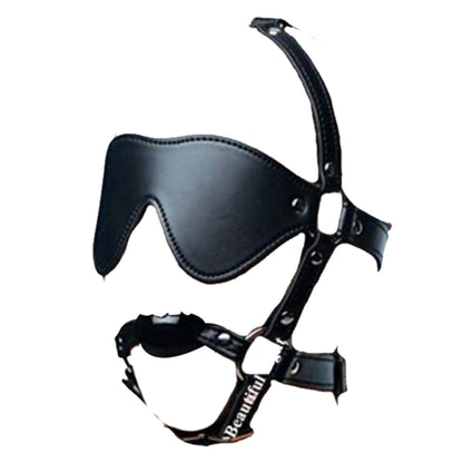 House Of Dasein Ball Gag Head Harness Mask Muzzle Blindfold Bondage Kink Bdsm Fetish Restraints - Style G V1257-16225651032130