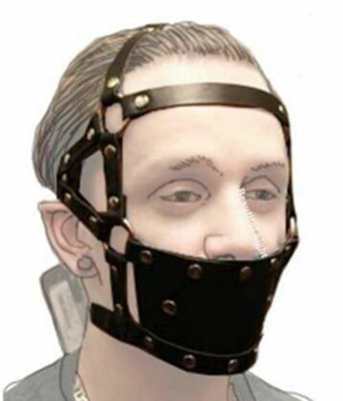 House Of Dasein Ball Gag Head Harness Mask Muzzle Blindfold Bondage Kink Bdsm Fetish Restraints - Style I V1257-16225651097666