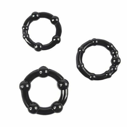 House Of Dasein Silicone Cock Rings Set 3 Bdsm Delay Ejaculation Pleasure Enhancement - Black - Type 1 V1257-16225756807234