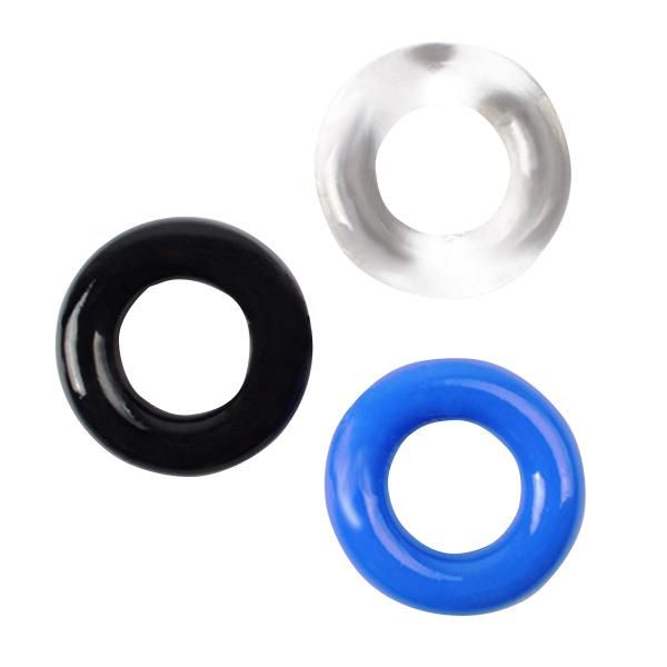 House Of Dasein Silicone Cock Rings Set 3 Bdsm Delay Ejaculation Pleasure Enhancement - Black - Type 3 V1257-16225756872770