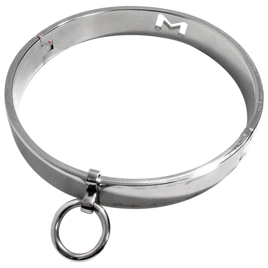 House Of Dasein Locking Metal Collar Bdsm Slave Play Bondage Kink Fetish Restraints - Silver - Dia.145Mm V1257-16225767227458