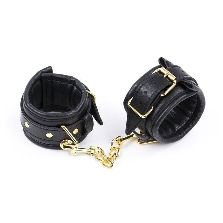 House Of Dasein Soft Black Hand Ankle Cuffs Bondage Restraints Bdsm Fetish - Black - Hand Cuffs V1257-16225860878402