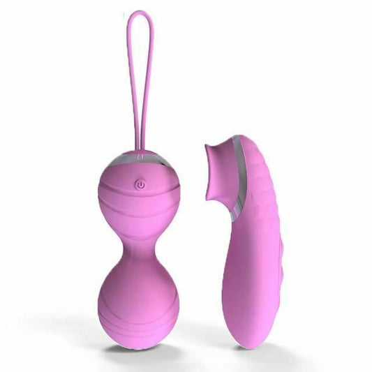 House Of Dasein Pink Purple 10 Speed Vibrating Kegel Remote Vibrator Ben Wa Balls - Pink V1257-16461550387266