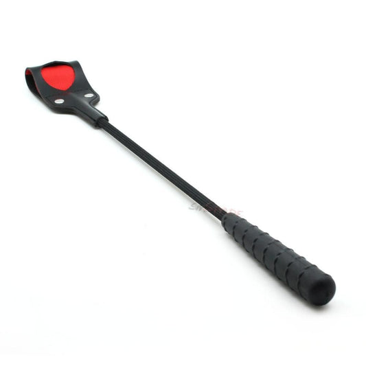 House Of Dasein Black Leather Silicone Riding Crop Bdsm Sex Whip Impact Toy Fetish Kink - Black V1257-16475031732290