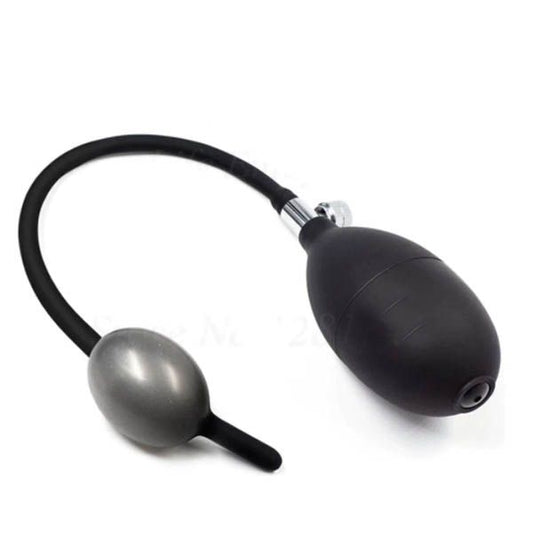 House Of Dasein Inflatable Penis Plug Black Silicone Urethral Sound Catheter Dilator Men - Black V1257-16476754083906
