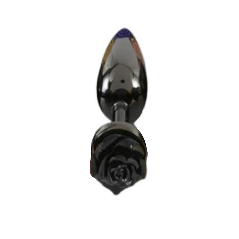 House Of Dasein Colourful Rose Black Metal Anal Small Butt Plug - Black V1257-16476876079170