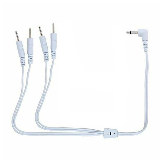 House Of Dasein Electro Wire Cable Connector For Electric Shock Attachment Bdsm Fetish - White - 4 Pins V1257-16477235445826