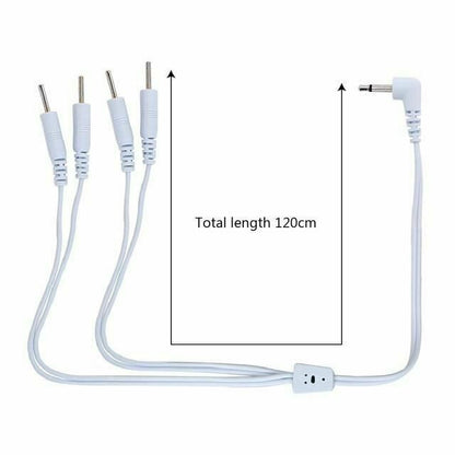 House Of Dasein Electro Wire Cable Connector For Electric Shock Attachment Bdsm Fetish - White - 4 Pins V1257-16477235445826