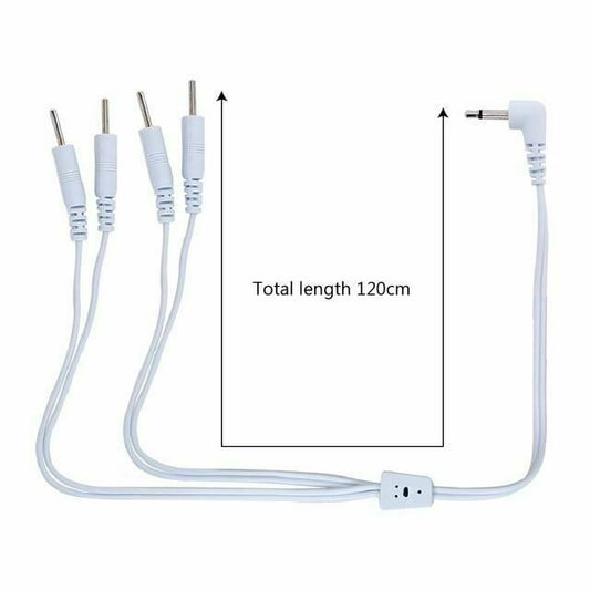 House Of Dasein Electro Wire Cable Connector For Electric Shock Attachment Bdsm Fetish - White - 4 Pins V1257-16477235445826