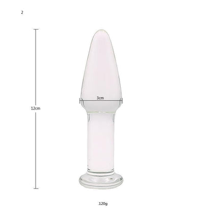 House Of Dasein Glass Butt Plug Beads Different Sizes / Shapes Anal Stimulation Play - 12Cm X 3Cm V1257-16482337030210