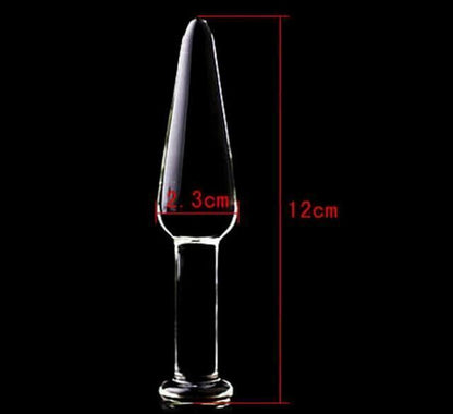 House Of Dasein Glass Butt Plug Beads Different Sizes / Shapes Anal Stimulation Play - 12Cm X 2.3Cm V1257-16482337062978