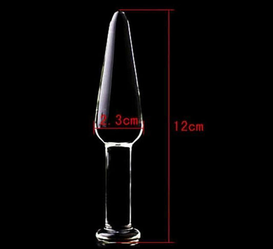 House Of Dasein Glass Butt Plug Beads Different Sizes / Shapes Anal Stimulation Play - 12Cm X 2.3Cm V1257-16482337062978
