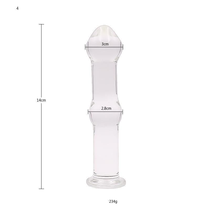 House Of Dasein Glass Butt Plug Beads Different Sizes / Shapes Anal Stimulation Play - 14Cm X 3Cm V1257-16482337095746