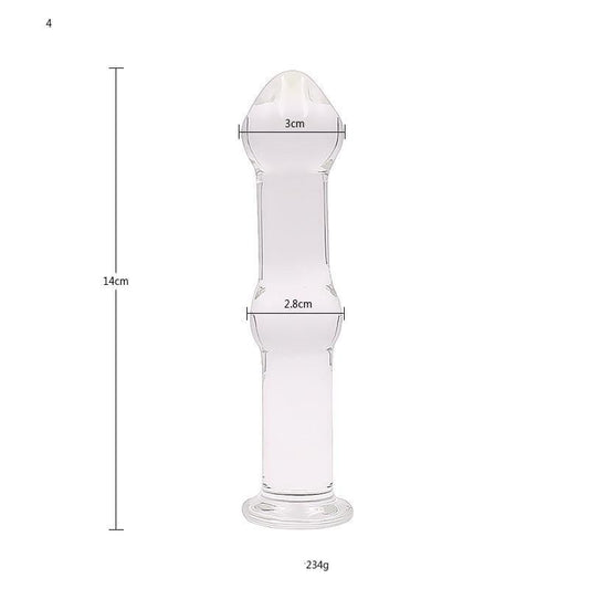 House Of Dasein Glass Butt Plug Beads Different Sizes / Shapes Anal Stimulation Play - 14Cm X 3Cm V1257-16482337095746