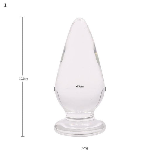 House Of Dasein Glass Butt Plug Beads Different Sizes / Shapes Anal Stimulation Play - 10.7Cm X 4.5 Cm V1257-16482337128514