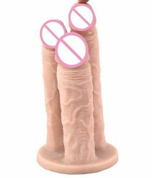 House Of Dasein Big Three Dildo Dong Triple Penetration Purple Brown Flesh Realistic Penis Large - Khaki V1257-16482364883010
