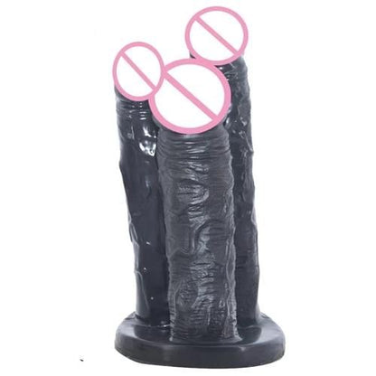 House Of Dasein Big Black Three Dildo Dong Triple Penetration Realistic Penis Unique Standard - Black V1257-16482365079618