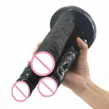 House Of Dasein Big Black Three Dildo Dong Triple Penetration Realistic Penis Unique Standard - Black V1257-16482365079618