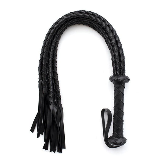 House Of Dasein Bdsm Flogger Braided Black Red Tails Spanking Sex Toy Impact Play Fetish - Black V1257-16482472329282