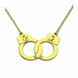 House Of Dasein Custom Initials Necklace Pendant Handcuffs Symbolic Jewellery Bdsm - Gold - 35Cm V1257-16500512456770