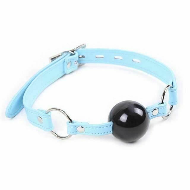 House Of Dasein Pink Blue Silicone Ball Gag Locking Bdsm Bondage Restraints - Blue V1257-16500574650434