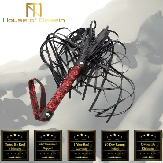 House Of Dasein Bondage Beginners Black Flogger Sensation Tickle Bdsm Fetish - Black V1257-16512233013314