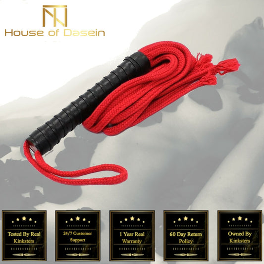 House Of Dasein Soft Rope Flogger Bdsm Sex Whips Spanking Fetish Impact Toys Dominant Submissive - Red V1257-16512273383490