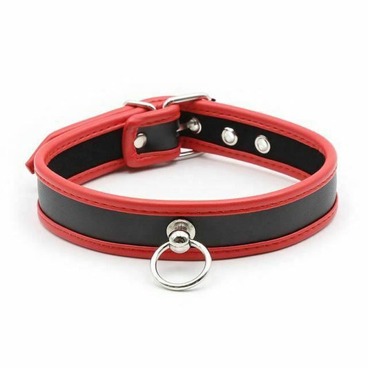 House Of Dasein Soft Padded Collar Bdsm Pu Leather Slave Role Play Fetish Restraints Bondage - Red V1257-16529011736642