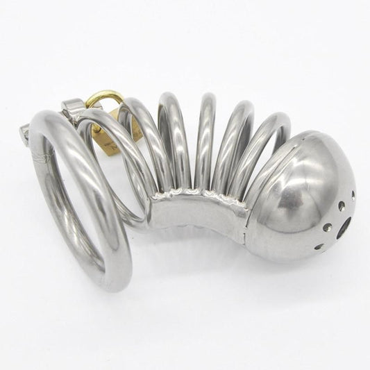 House Of Dasein Stainless Steel Cock Cage Male Metal Chastity Device Penis Lock Bdsm Fetish - 45Mm Ring V1257-16538249920578