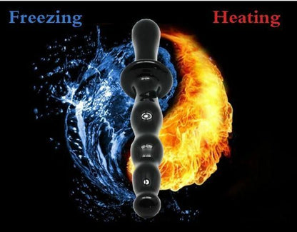 House Of Dasein Black Glass Anal Beads Butt Plug Double Ended Dildo Bdsm Fetish - Black V1257-16560805380162