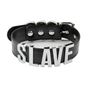 House Of Dasein Black Slave Collar With Gold Or Silver Letters Bdsm Bondage Restraints - Black With Silver V1257-16573509697602